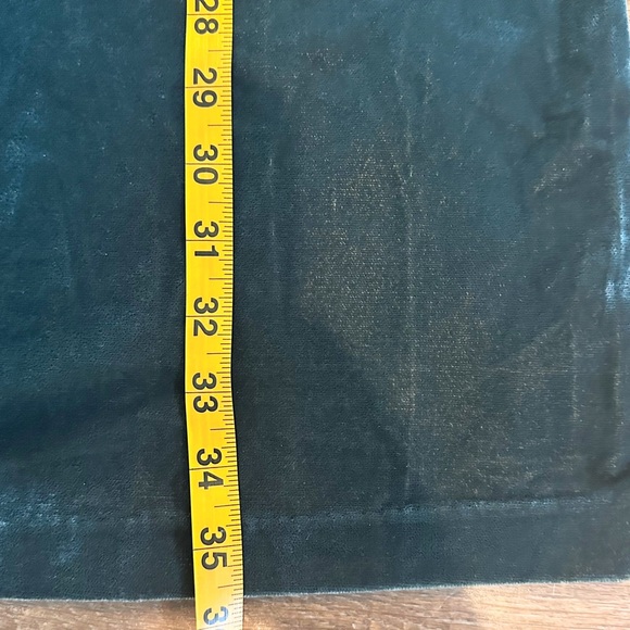 GAP Forest Green Velvet Mock Neck Puff Sleeve Mini Dress | Size M Tall | Holiday - Picture 6 of 6